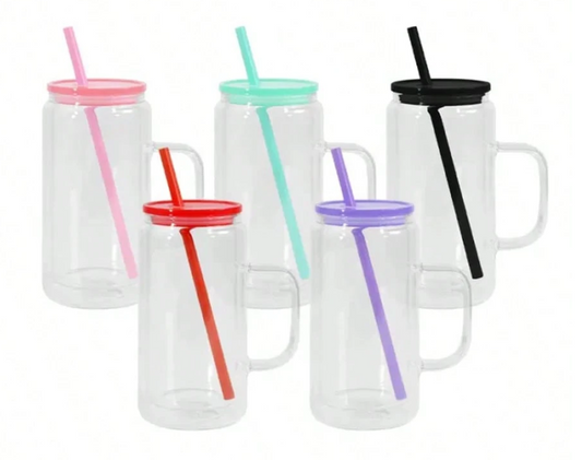 16oz Glass w/ Handle